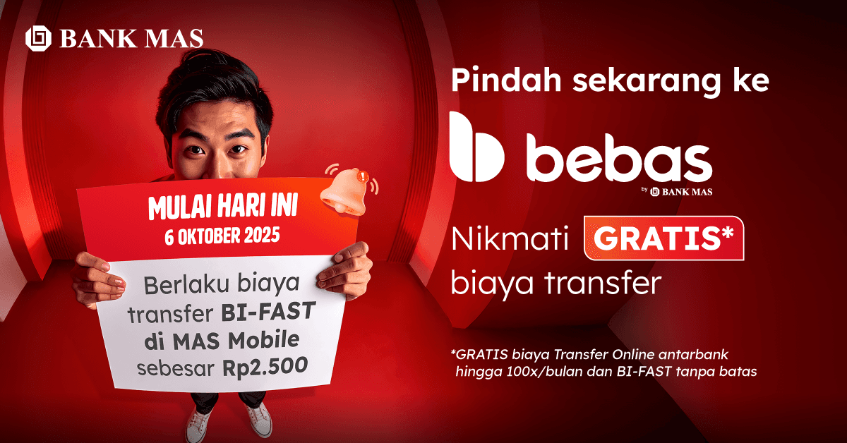 Perubahan Biaya Transfer BI-FAST di aplikasi MAS Mobile