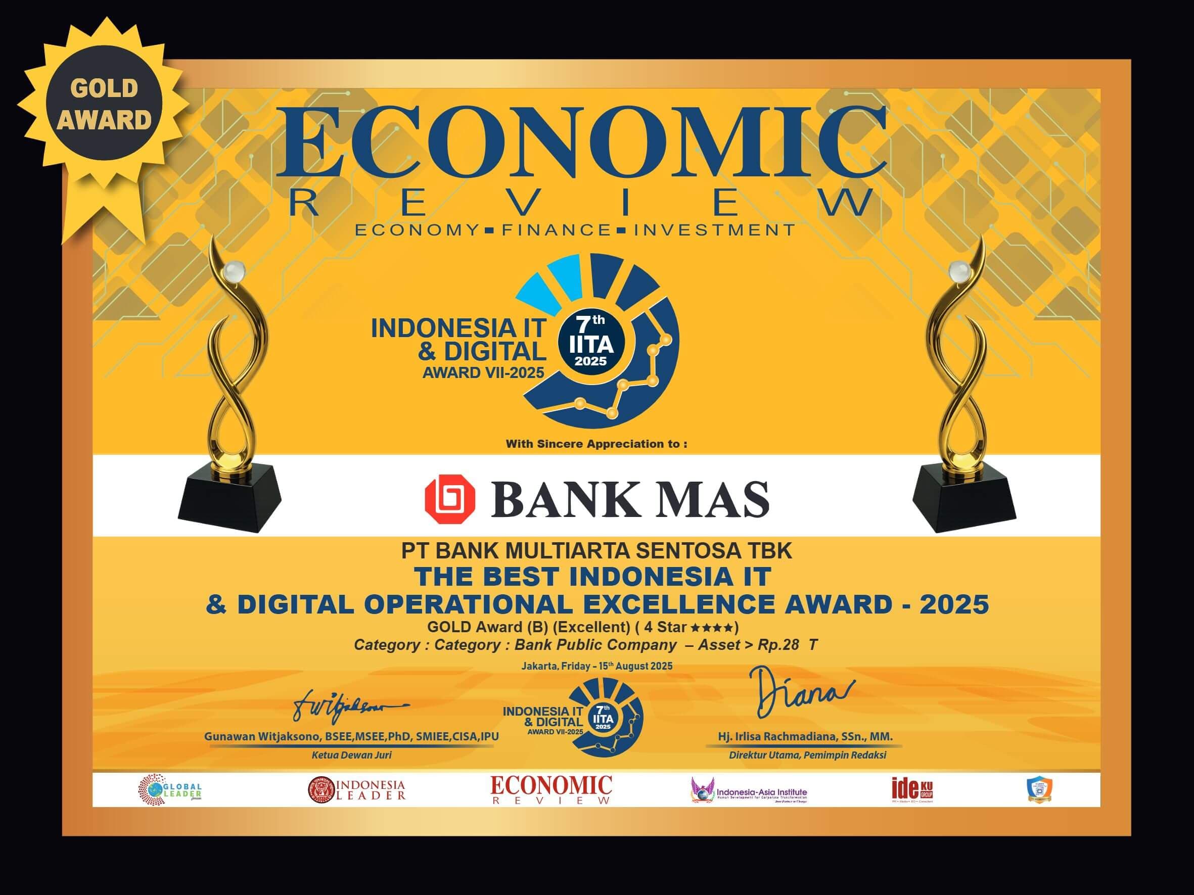 The Best Indonesia IT & Digital Operational Excellence Award 2025